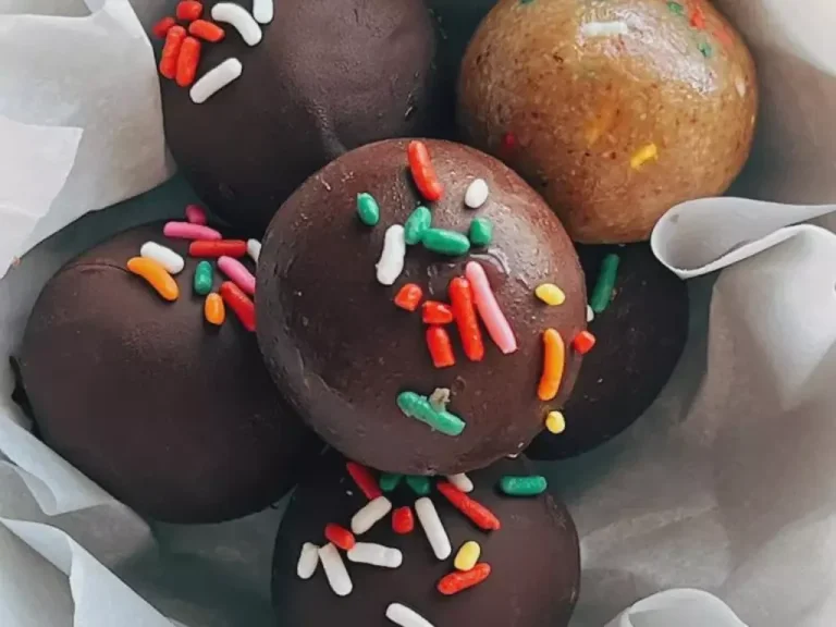 Gluten-Free Mini-Batch Sprinkle Cookie Dough Bites