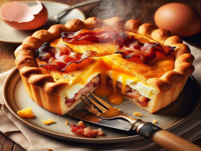 Bacon and egg pie