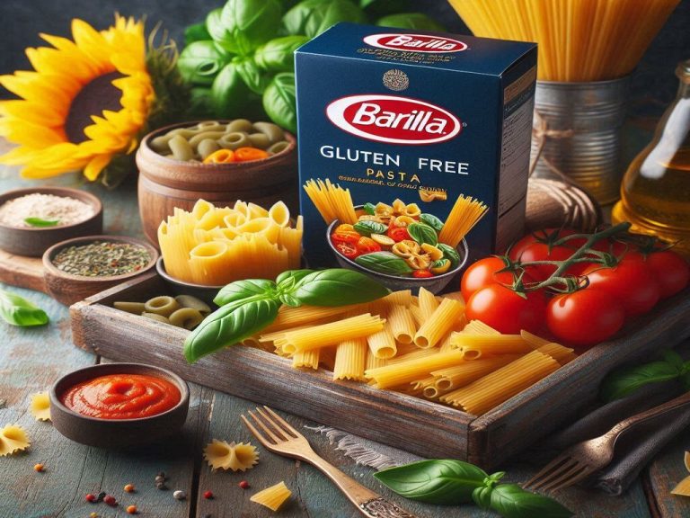 Barilla gluten free pasta and Basilico sauce