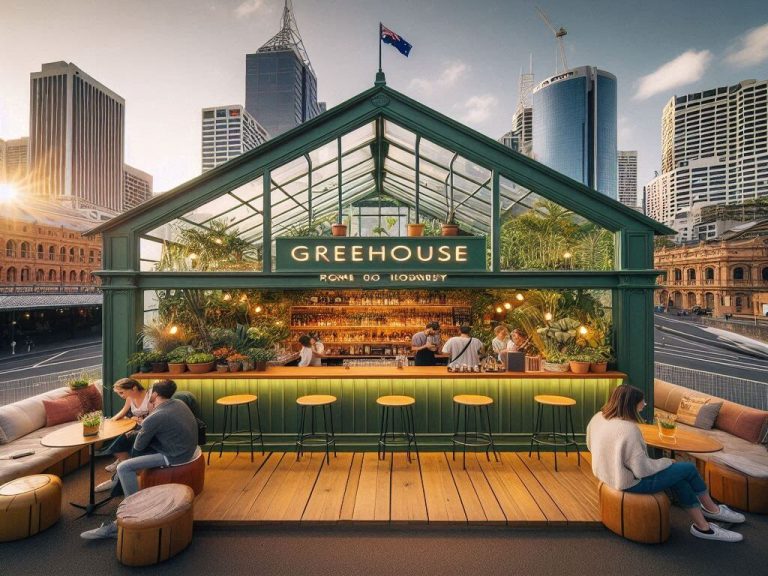 Greenhouse pop up bar in Sydney by Joost