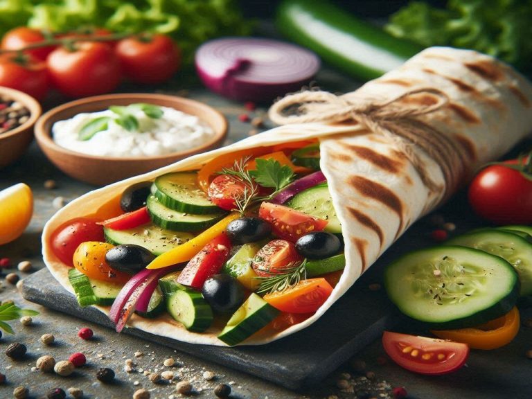 Mediterranean vegetable wrap – gluten free
