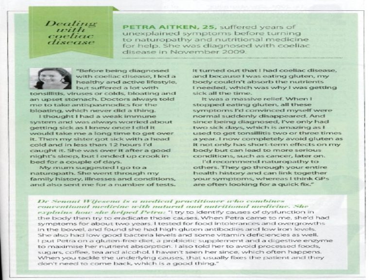 Dealing with coeliac disease