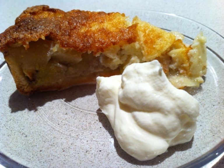 Feijoa cream coconut pie