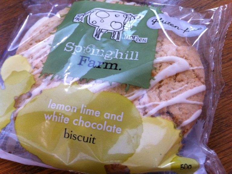 Springhill Farm lemon, lime and white chocolate biscuit – gluten free